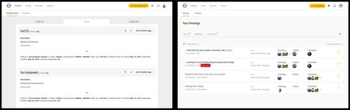 Postings view before/after